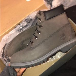 Gray NEVER WORN Timberlands (waterproof)